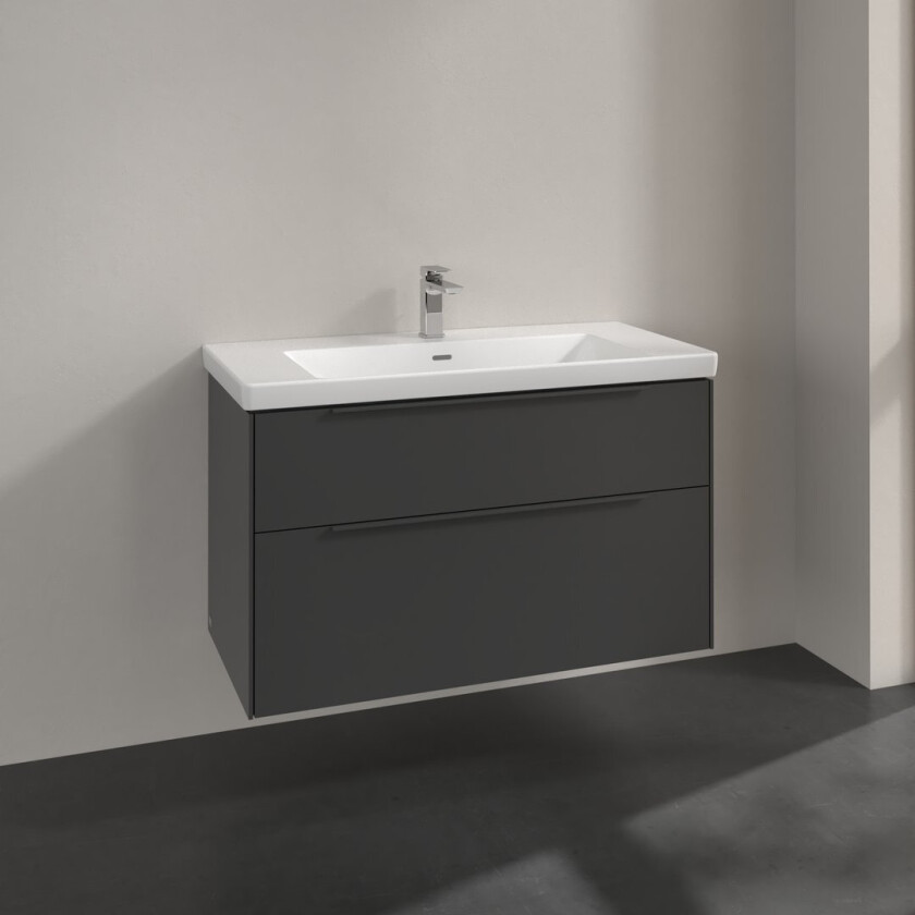 VILLEROY & BOCH SUBWAY 3.0 SERVANTSKAP 97X57 GRAPHITE HÅNDTAK I MØBELETS FARGE