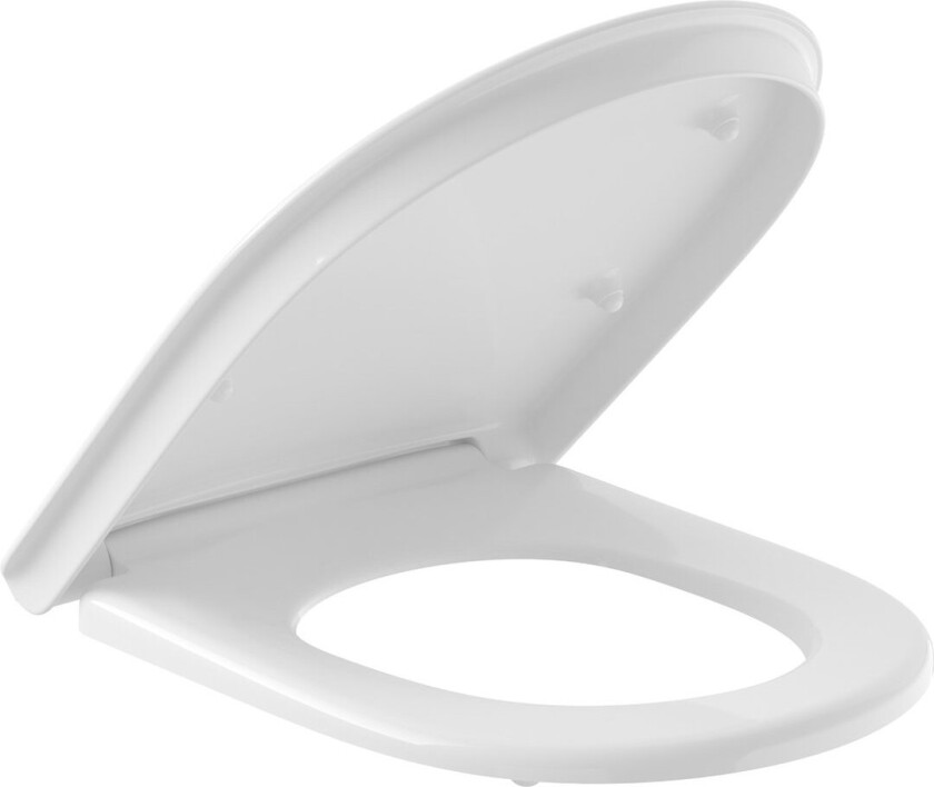 VILLEROY & BOCH VICARE TOALETTSETE MED GRIPEKANT, HVIT ALPIN ANTIBAKTERIELT M/SOLID OG GJENNOMGÅENDE HENGSEL