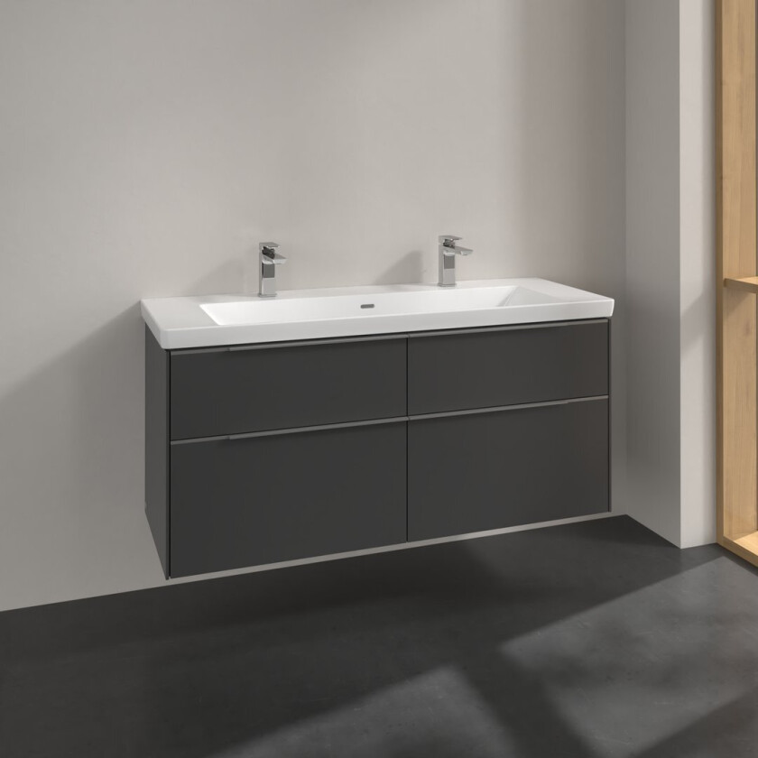 VILLEROY & BOCH SUBWAY 3.0 SERVANTSKAP 127X57 GRAPHITE HÅNDTAK I KROM