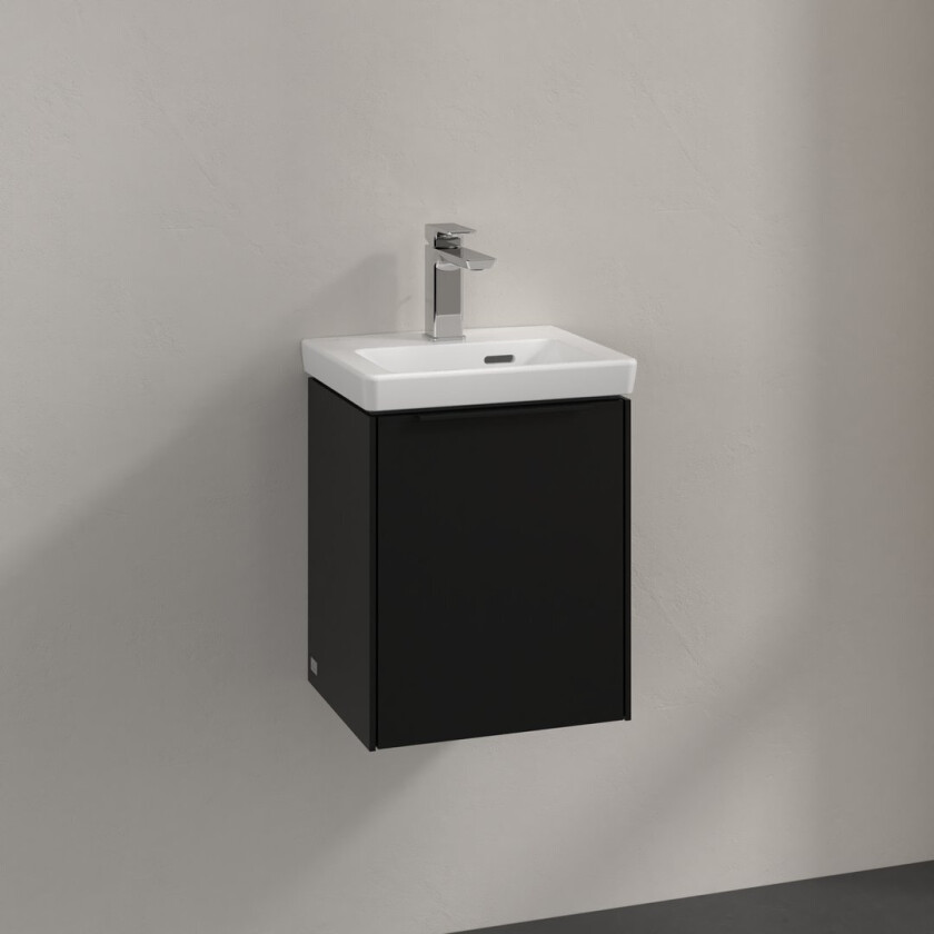 VILLEROY & BOCH SUBWAY 3.0 SERVANTSKAP 35X42 HØYRE VOLCANO BLACK HÅNDTAK I MØBELETS FARGE