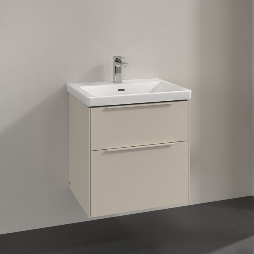 VILLEROY & BOCH SUBWAY 3.0 SERVANTSKAP 57X47 CASHMERE GREY HÅNDTAK I MØBELETS FARGE