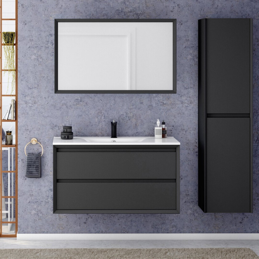 ALLIBERT DELTA UNDERSKAP 100 CM MATT SORT