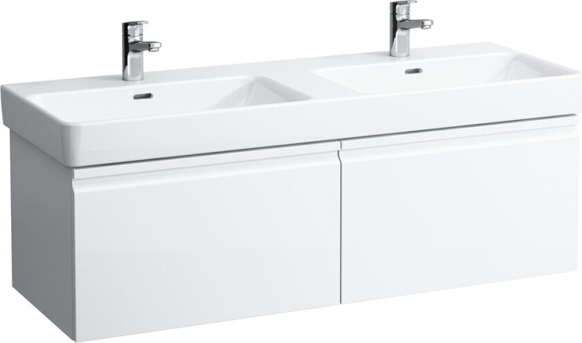 LAUFEN PRO S SERVANTSKAP 126 CM 1 SKUFF & 1 INNVENDIG SKUFF HVIT MATT