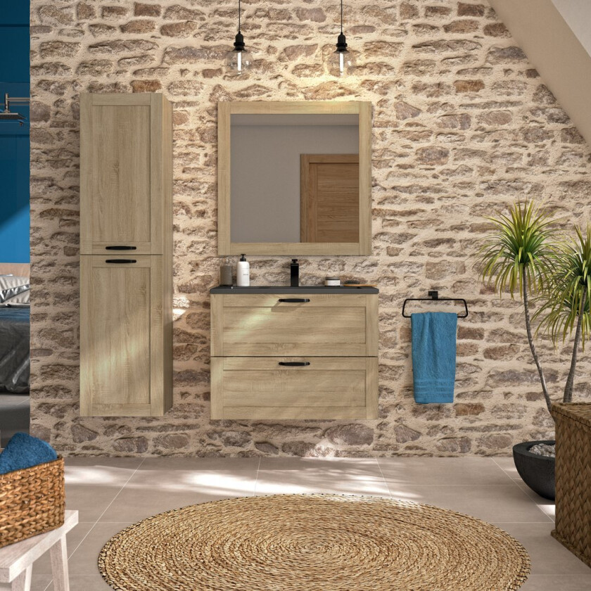 ALLIBERT CAMBRIDGE UNDERSKAP 80 CM HAMILTON EIK