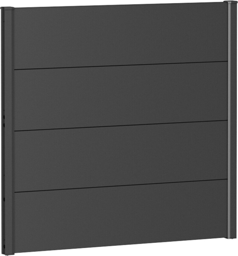 BIOHORT VEGGPANEL FOR LEVEGG UTEN AKRYLGLASS 100X90 MØRK GRÅ METALLIC