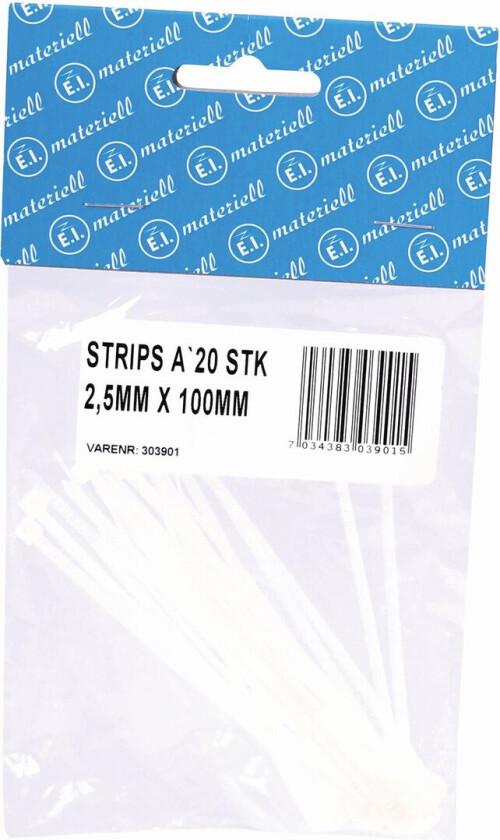STRIPS 100X2.5MM 20 STK NATUR