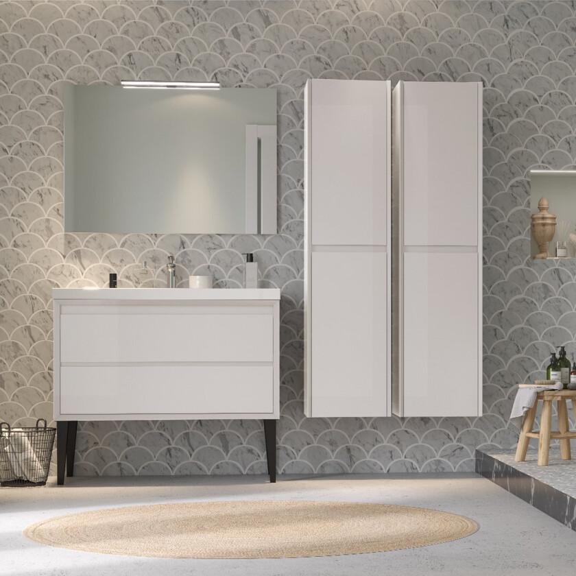 ALLIBERT DELTA UNDERSKAP 100 CM MATT HVIT