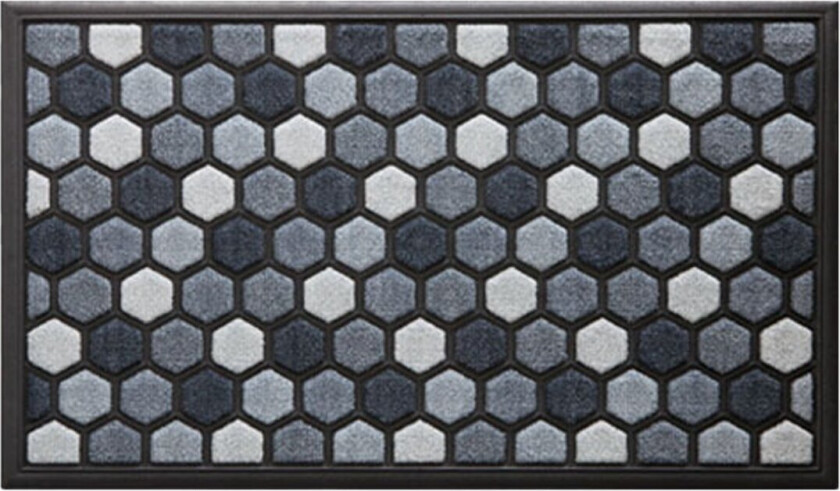 LAKO PORTACOLOR DØRMATTE HEXAGON GRÅ 45X75X0,9