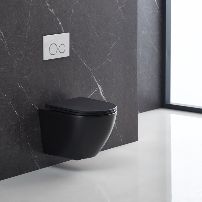 CELESTE UNICO VEGGSKÅL M/ÅPEN SPYLEKANT MATT SORT