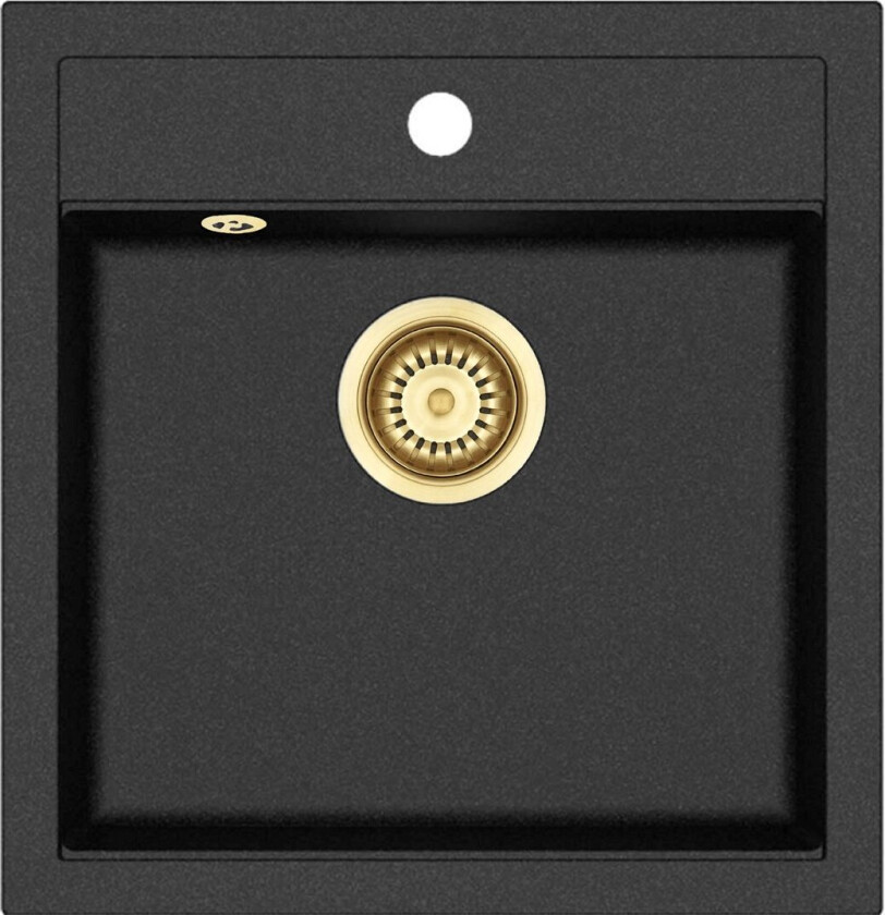 LAVABO JUPITER 50 KOMPOSITT KJØKKENVASK SORT M/MESSING BUNNVENTIL