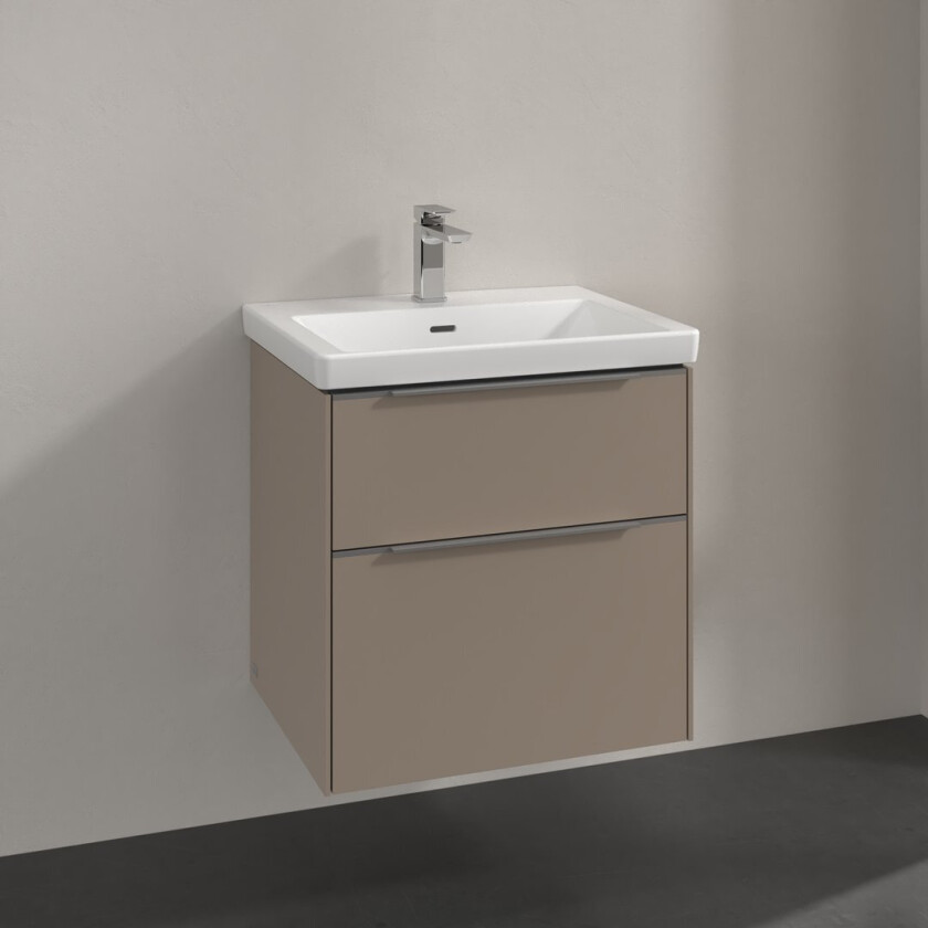 VILLEROY & BOCH SUBWAY 3.0 SERVANTSKAP 57X47 TAUPE HÅNDTAK I KROM