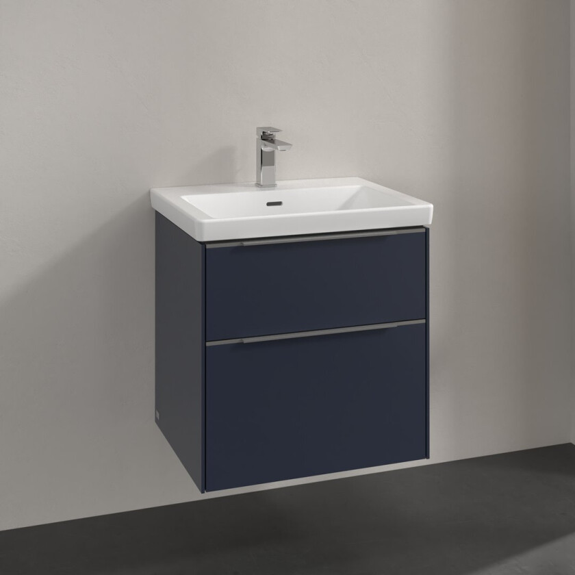 VILLEROY & BOCH SUBWAY 3.0 SERVANTSKAP 57X47 MARINE BLUE HÅNDTAK I KROM