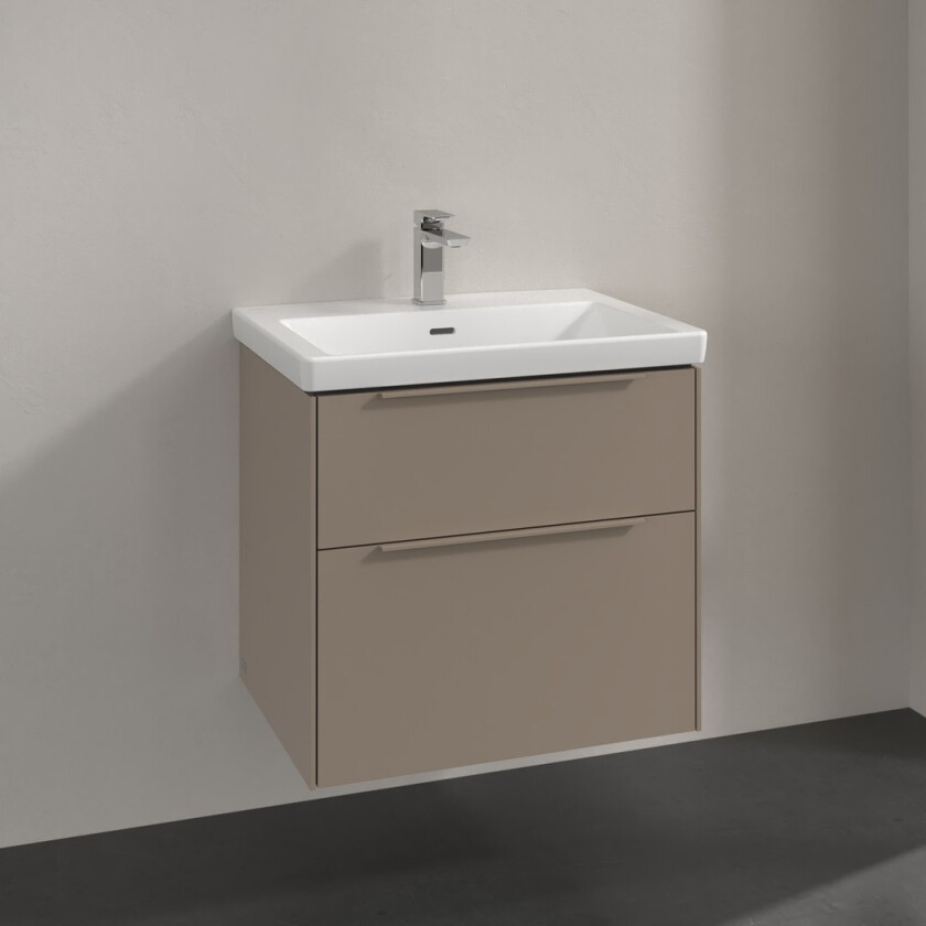 VILLEROY & BOCH SUBWAY 3.0 SERVANTSKAP 62X57 TAUPE HÅNDTAK I MØBELETS FARGE