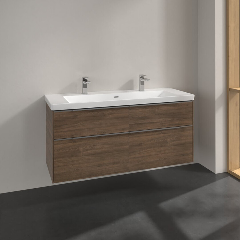 VILLEROY & BOCH SUBWAY 3.0 SERVANTSKAP 127X57 ARIZONA OAK HÅNDTAK I KROM