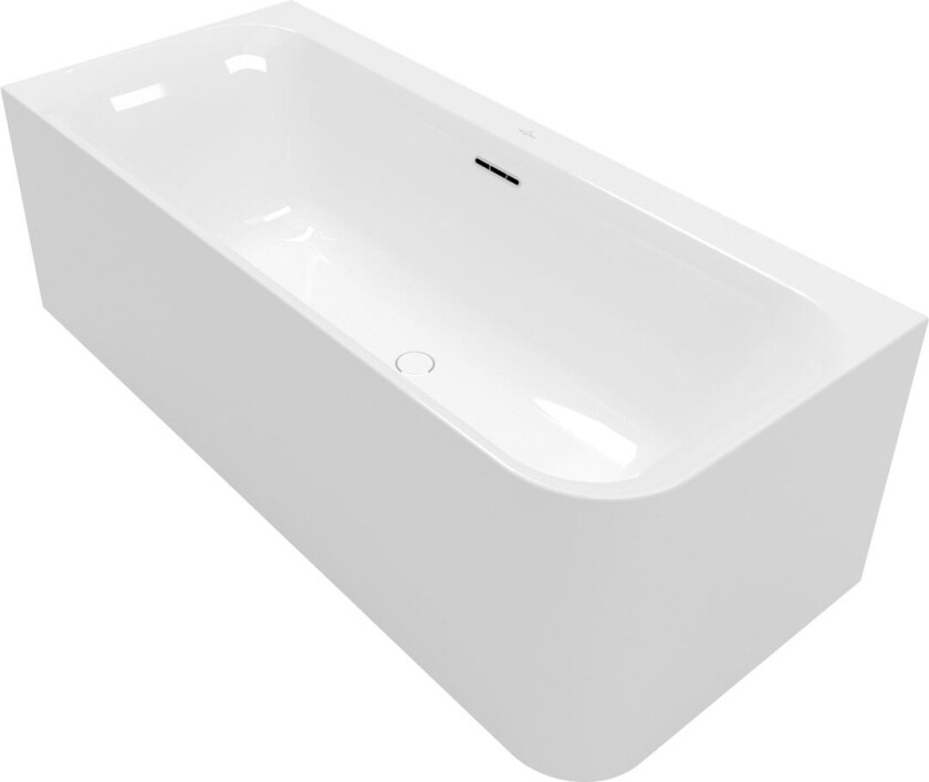 VILLEROY & BOCH LOOP & FRIENDS SQUARE DUO BACK-TO-WALL BADEKAR 180X80 VENSTRE HVIT ALPIN