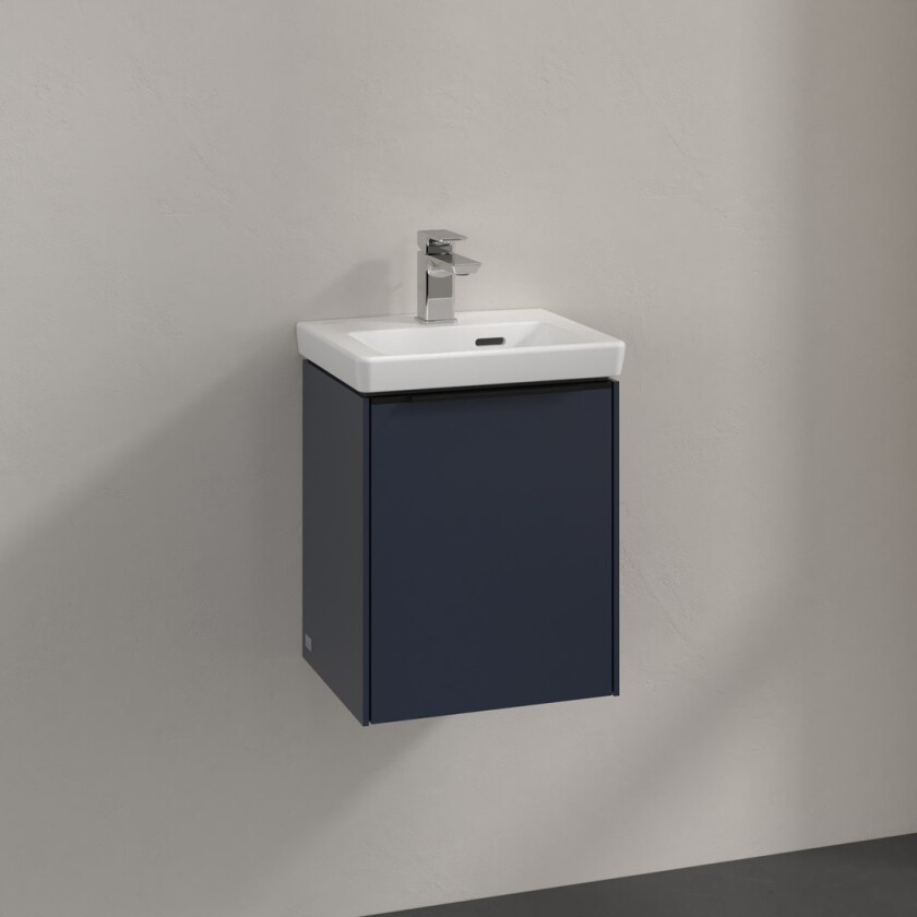 VILLEROY & BOCH SUBWAY 3.0 SERVANTSKAP 35X42 VENSTRE MARINE BLUE HÅNDTAK I VOLCANO BLACK