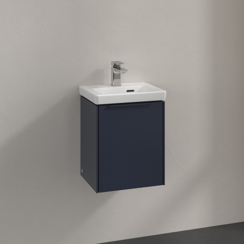 VILLEROY & BOCH SUBWAY 3.0 SERVANTSKAP 35X42 VENSTRE MARINE BLUE HÅNDTAK I MØBELETS FARGE