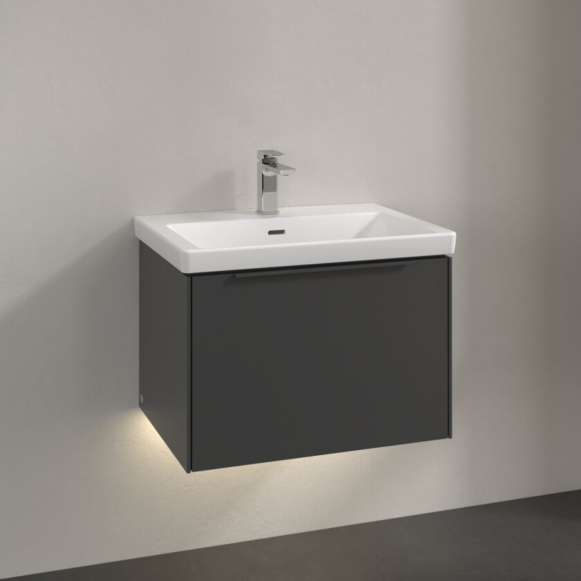 VILLEROY & BOCH SUBWAY 3.0 SERVANTSKAP 66X42 GRAPHITE M/LYS HÅNDTAK I MØBELETS FARGE