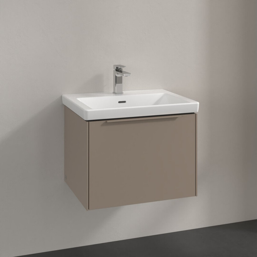 VILLEROY & BOCH SUBWAY 3.0 SERVANTSKAP 57X42 TAUPE HÅNDTAK I MØBELETS FARGE