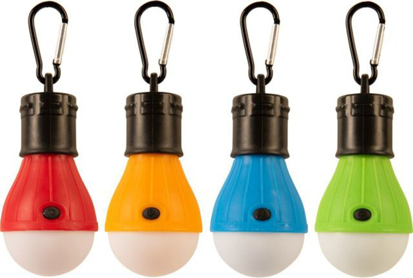CAMPINGLYKT LED M/BATTERI ASSORTERTE FARGER