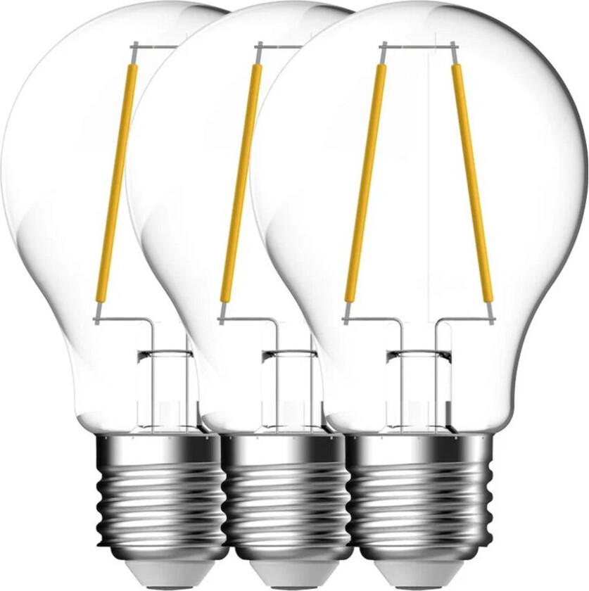 ENERGETIC PÆRE E27 FILAMENT A60 4W 470LM 2700K KLAR - 3 PK