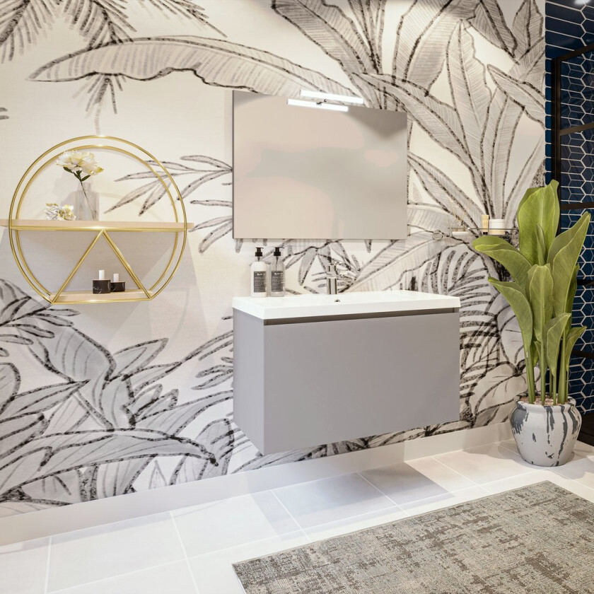 ALLIBERT NORDIK UNDERSKAP 80 CM ULTRA MATT GRÅ