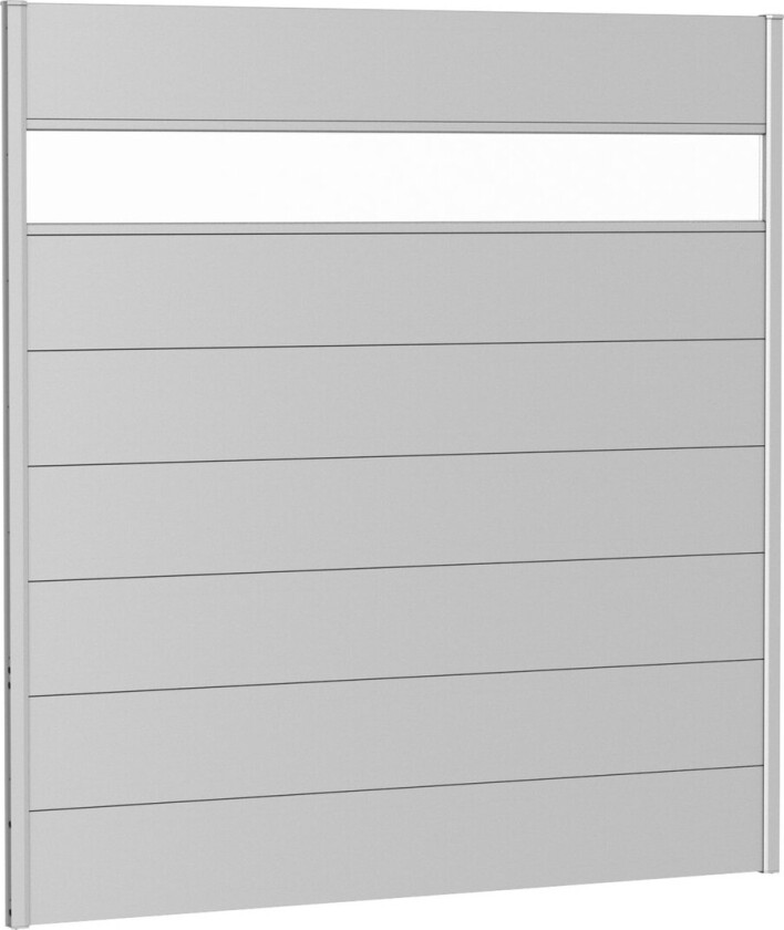 BIOHORT VEGGPANEL FOR LEVEGG AKRYLGLASS 180X180 SØLV METALLIC