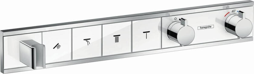 HANSGROHE RAINSELECT DUSJTERMOSTAT TIL INNBYGGING 4 UTTAK HVIT/KROM