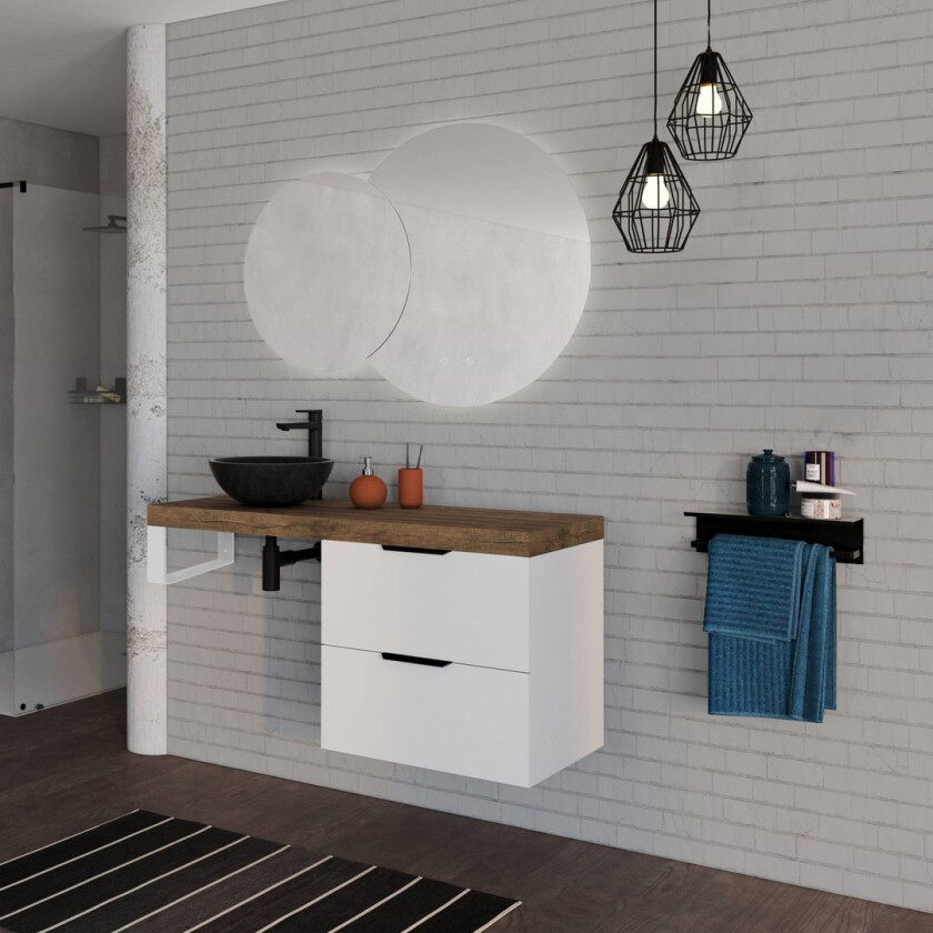 ALLIBERT PLAY UNDERSKAP 60 CM U/PLASS TIL VANNLÅS ALPINE HVIT HØYGLANS