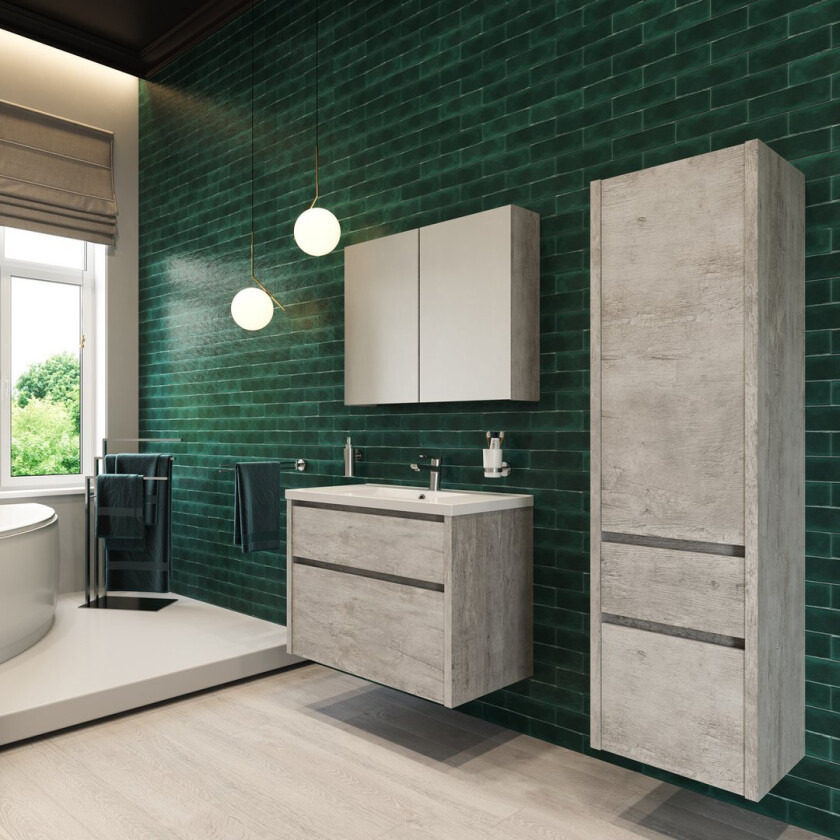 ALLIBERT ASTON UNDERSKAP 80 CM VINTAGE EIK