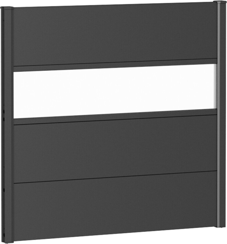 BIOHORT VEGGPANEL FOR LEVEGG AKRYLGLASS 100X90 MØRK GRÅ METALLIC