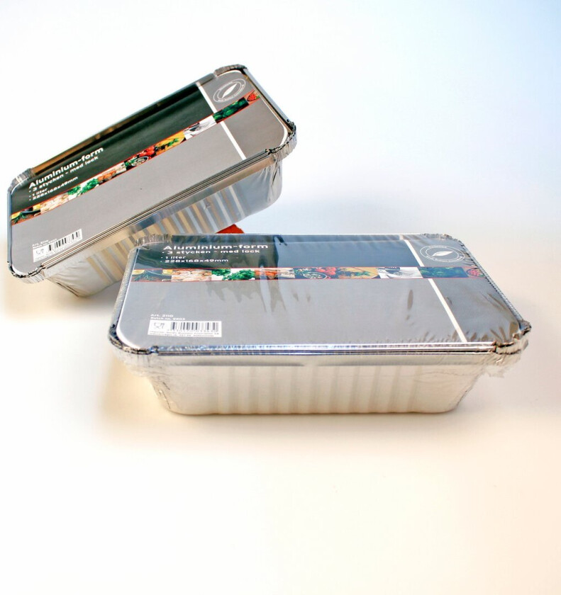 ALUMINIUMFORM 1L M/LOKK 3-PK