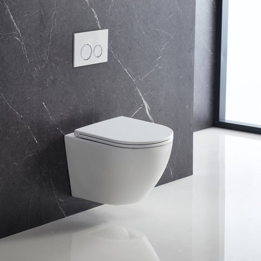 CELESTE UNICO VEGGSKÅL M/ÅPEN SPYLEKANT MATT HVIT