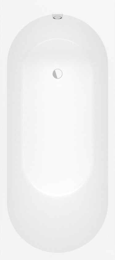 VILLEROY & BOCH OBERON 2.0 SOLO BADEKAR 180X80 FOR INNBYGGING HVIT ALPIN M/AVLØPSSETT I HVIT/KROM
