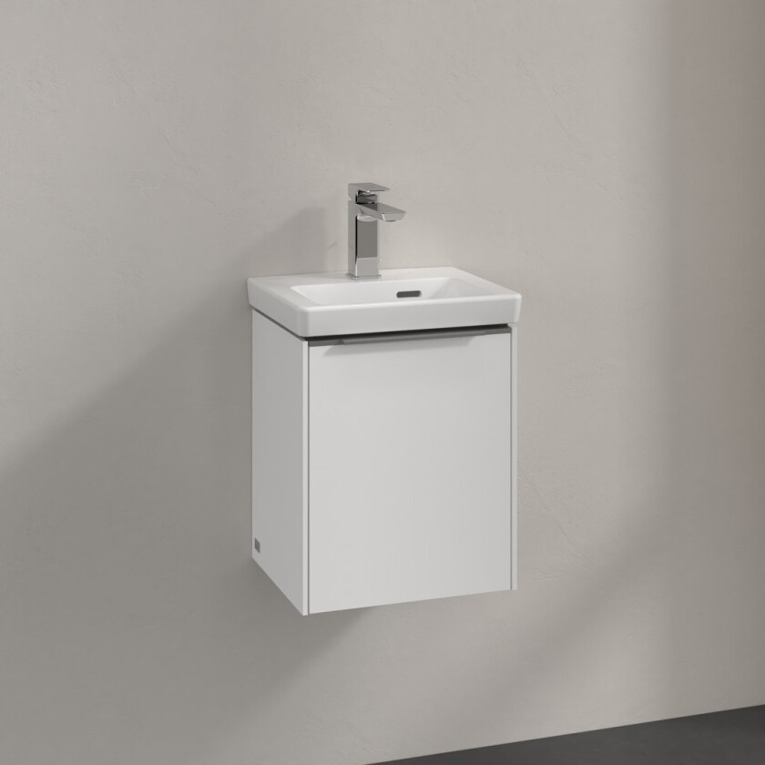 VILLEROY & BOCH SUBWAY 3.0 SERVANTSKAP 35X42 HØYRE PURE WHITE HÅNDTAK I KROM