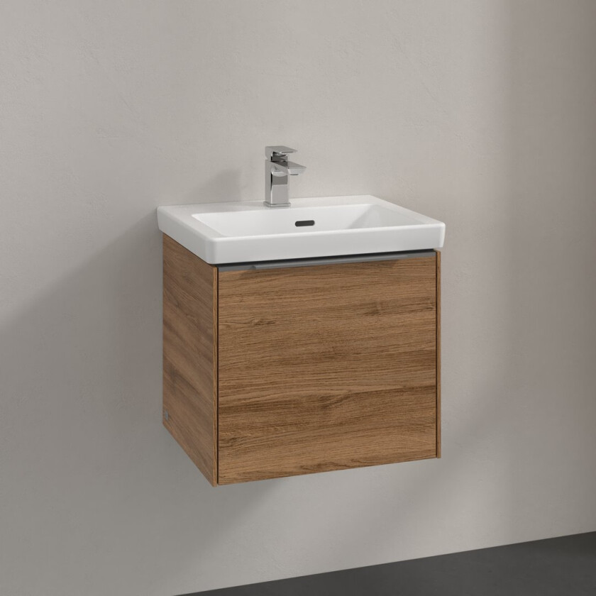 VILLEROY & BOCH SUBWAY 3.0 SERVANTSKAP 47X42 KANSAS OAK HÅNDTAK I KROM