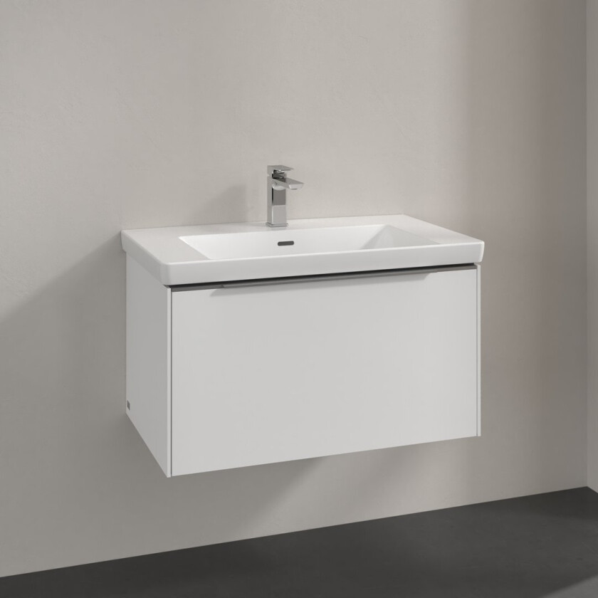 VILLEROY & BOCH SUBWAY 3.0 SERVANTSKAP 77X42 BRILLIANT WHITE HÅNDTAK I KROM