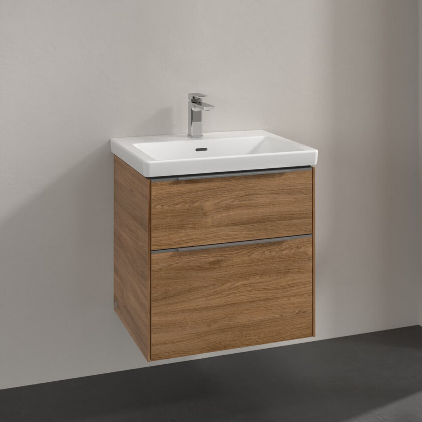 VILLEROY & BOCH SUBWAY 3.0 SERVANTSKAP 57X47 KANSAS OAK HÅNDTAK I KROM