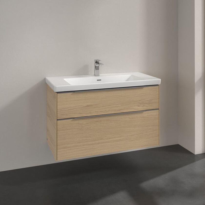 VILLEROY & BOCH SUBWAY 3.0 SERVANTSKAP 97X57 NORDIC OAK HÅNDTAK I KROM