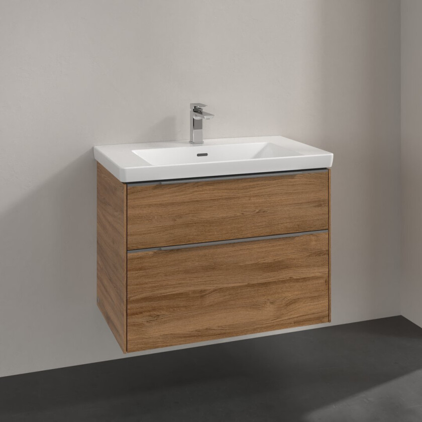 VILLEROY & BOCH SUBWAY 3.0 SERVANTSKAP 77X57 KANSAS OAK HÅNDTAK I KROM