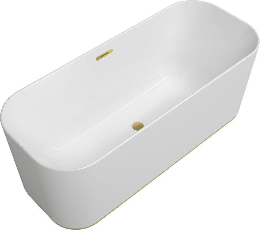 VILLEROY & BOCH FINION BADEKAR 170X70 MED DESIGNKANT DETALJER I GULL