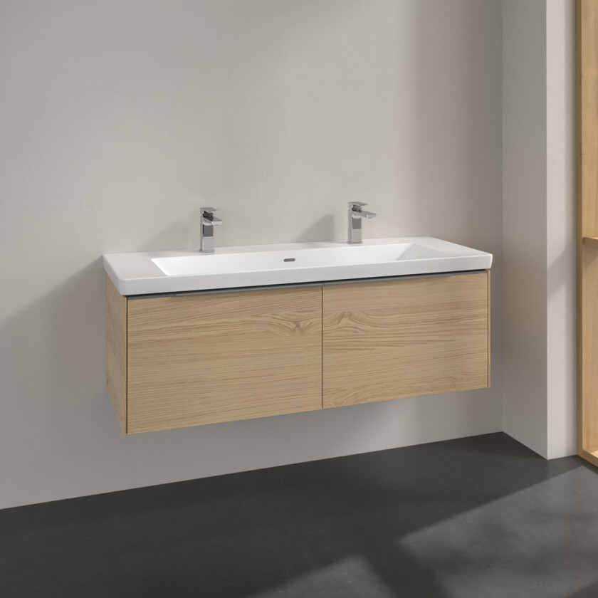 VILLEROY & BOCH SUBWAY 3.0 SERVANTSKAP 127X42 NORDIC OAK HÅNDTAK I KROM