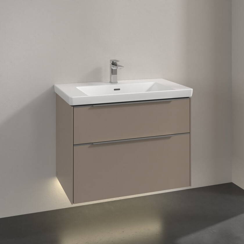 VILLEROY & BOCH SUBWAY 3.0 SERVANTSKAP 77X57 TAUPE M/LYS HÅNDTAK I KROM