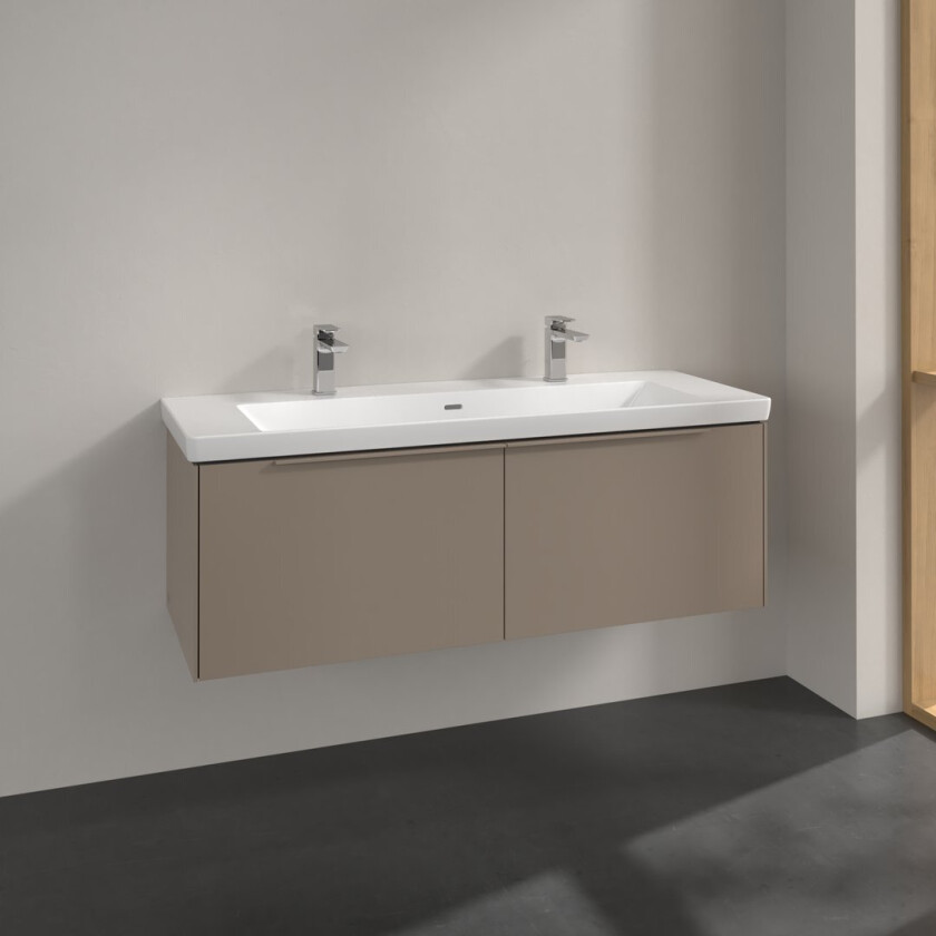 VILLEROY & BOCH SUBWAY 3.0 SERVANTSKAP 127X42 TAUPE HÅNDTAK I MØBELETS FARGE