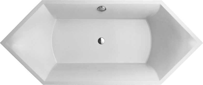 VILLEROY & BOCH SQUARE DUO BADEKAR 190X80 SEKSKANTET FOR INNBYGGING HVIT ALPIN