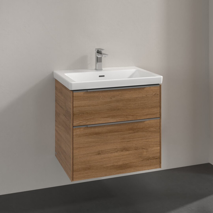 VILLEROY & BOCH SUBWAY 3.0 SERVANTSKAP 62X57 KANSAS OAK HÅNDTAK I KROM