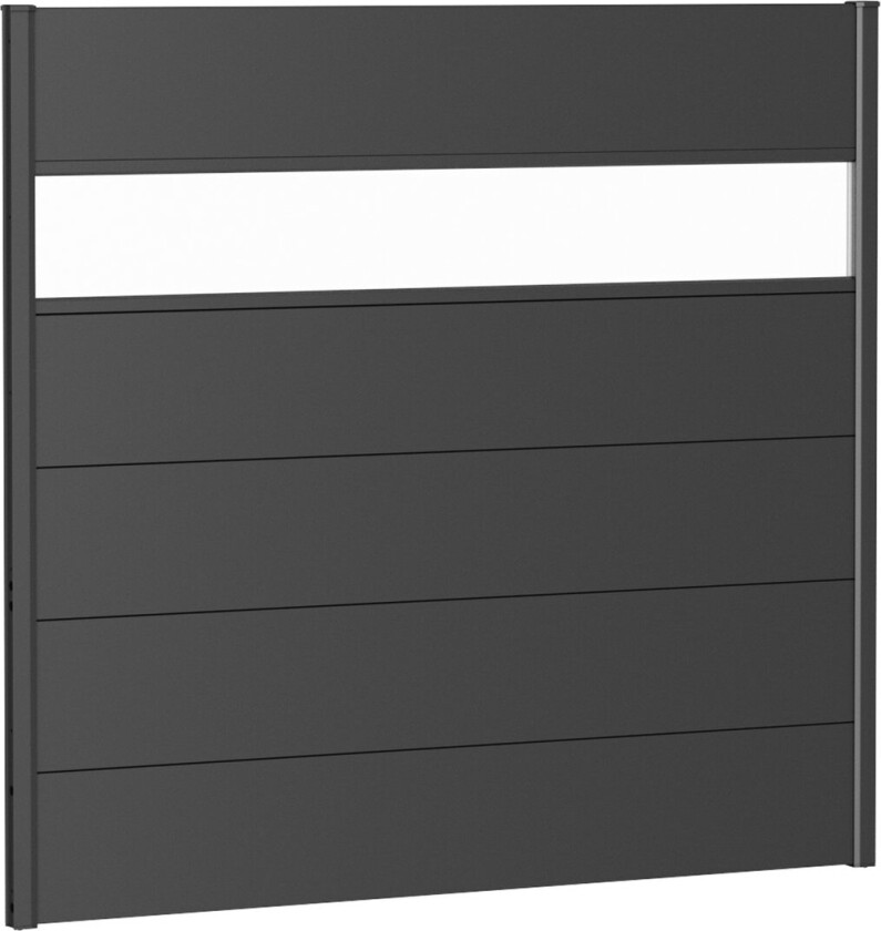 BIOHORT VEGGPANEL FOR LEVEGG AKRYLGLASS 150X135 MØRK GRÅ METALLIC