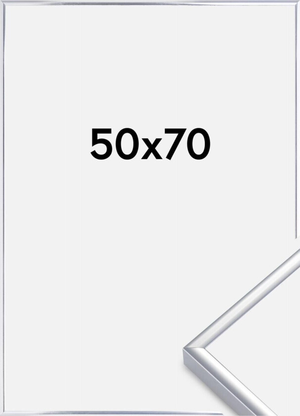 Ramme Aluminium Akrylglass Blank Sølv 50x70 Cm