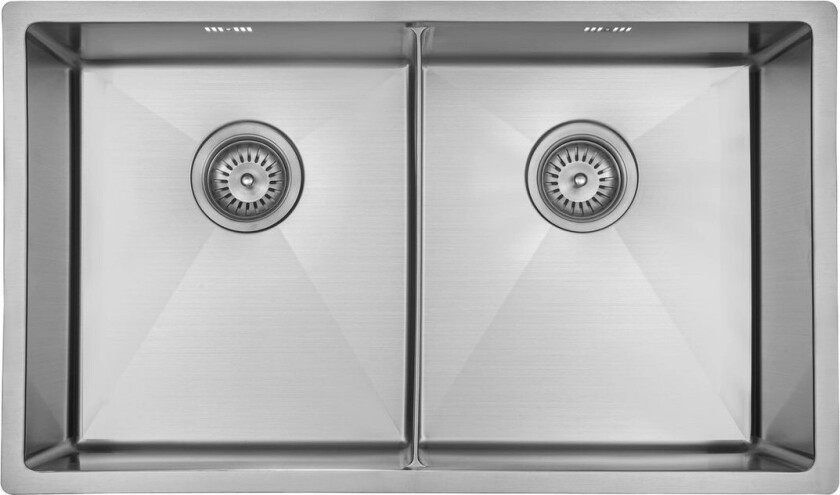 LAVABO KUBUS 740 SOFT SLIM DOBBEL KJØKKENVASK RUSTFRITT STÅL