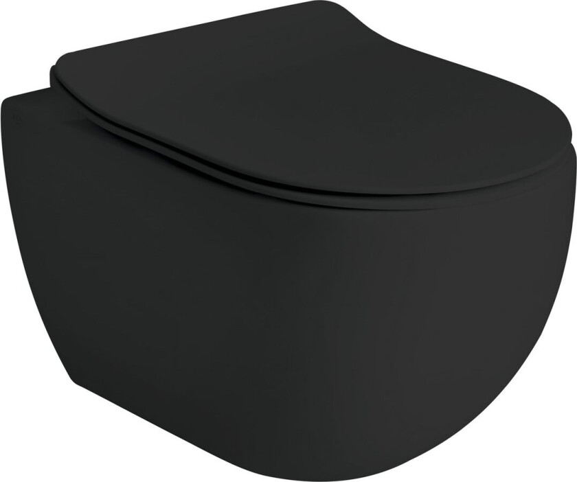 LAVABO GLOMP RIMLESS VEGGHENGT TOALETT MATT SORT